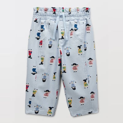 Pantalon taille élastique imprimé en coton BOUT'CHOU