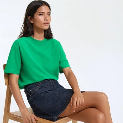 T-shirt loose, col rond, manches courtes LA REDOUTE COLLECTIONS