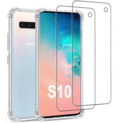 Coque Galaxy S10 antichoc + 2 vitres EVETANE
