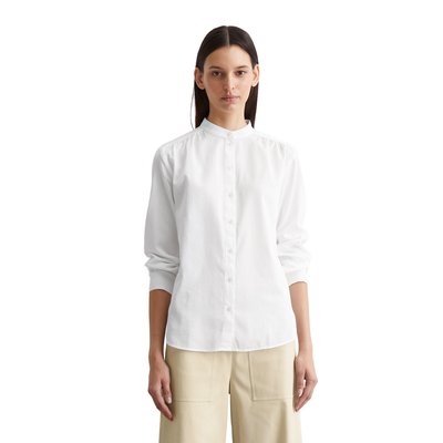 Blouse à col montant relaxed en satin de coton doux MARC O'POLO