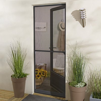 Moustiquaire porte battante aluminium pour porte - recoupable MADECOSTORE