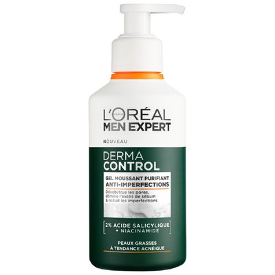 Men Expert Derma Control Gel Moussant Purifiant Anti-Imperfections 260ML L'OREAL PARIS