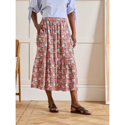 Jupe mi-longue tissu Liberty Meadow Song CYRILLUS
