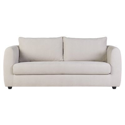 Canapé convertible 3 places en tissu effet velours beige HARLO MILIBOO