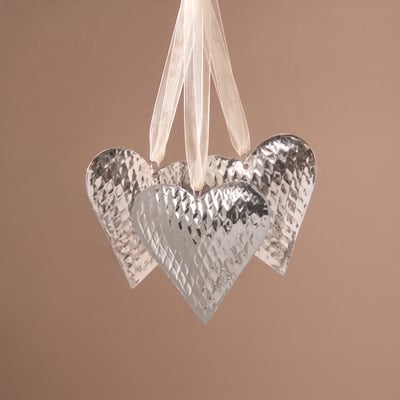 Coeur à suspendre de noël décorative en métal H15 NOËL SIA