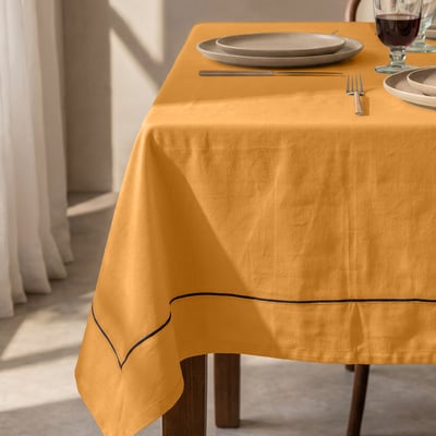Nappe coton/lin unie SOFT DYED SENSEI MAISON