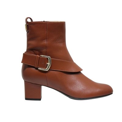 Bottine à talon en cuir olympia INES DE LA FRESSANGE PARIS