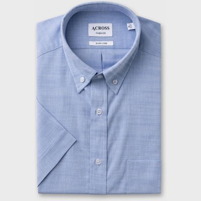 Chemise Confort fit manches courtes aspect lin ACROSS