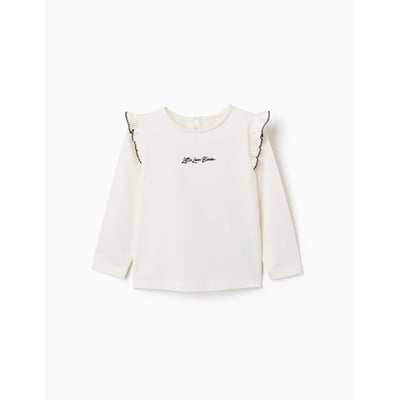 T-shirt à manches longues avec volants et broderie ZIPPY