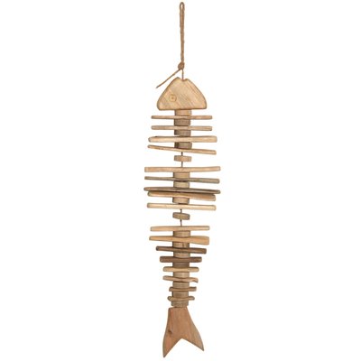 Poisson à suspendre en bois flotté 60 cm JARDINDECO