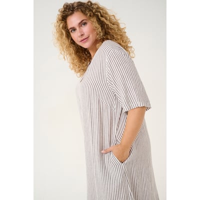 Robe Rayée Noire Et Blanche Taille 8 ASOS - Style Cami Longueur Genoux | Robe D'occasion Très Bon état