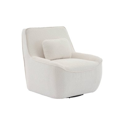 Fauteuil pivotant bouclette texturée avec coussin LOUNGE SWEEEK