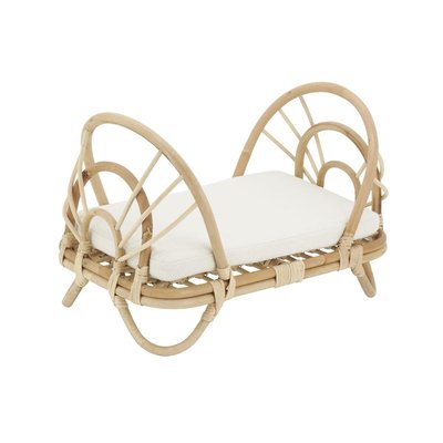 Lit de poupée en rotin naturel + coussin AUBRY GASPARD