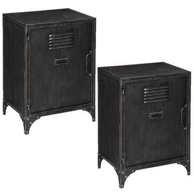 Lot de 2 Tables de chevet 1 porte Sevin TOILINUX