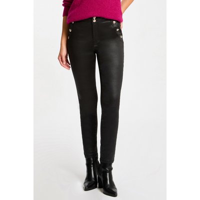 Pantalon ajusté enduit MORGAN