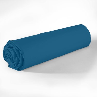 Drap Housse 100% Coton 160x200cm Bonnet 28cm 100% Coton 57fils Turquoise C DESIGN HOME TEXTILE