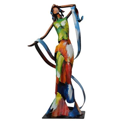 Statuette en métal peint femme PIER IMPORT
