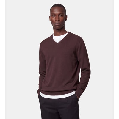 Pull droit tuton col v coton bio GALERIES LAFAYETTE