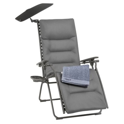Ensemble fauteuil relax matelassé et accessoires - EVOLUTION LAFUMA MOBILIER