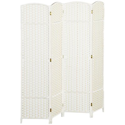 Paravent intérieur pliable 4 panneaux 160 x 170 cm PP  bois pin HOMCOM