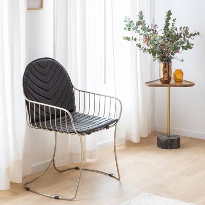 Chaise en cuir et métal  HEIDI MADE IN MEUBLES 