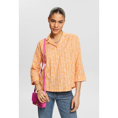 Blouse imprimée, manches 3/4 ESPRIT