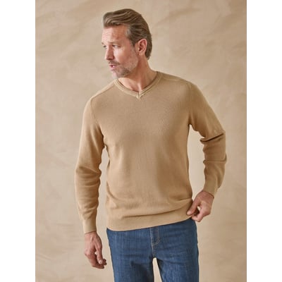 Pull col V pur coton DAXON