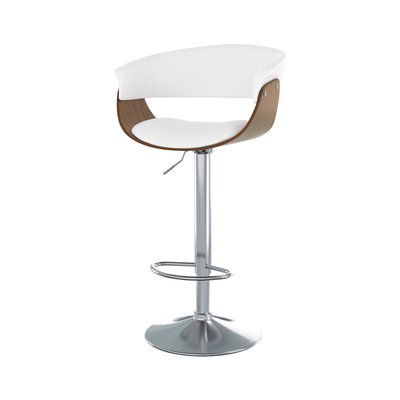 Chaise de bar réglable et pivotante 59/81 cm en cuir synthétique (à l'unité) - BASILE RENDEZ-VOUS DÉCO