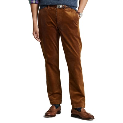 Pantalon Homme En Velours Côtelé - Coupe Droite Élégante, Style Retro Chino, Pour Bureau Et Sortie