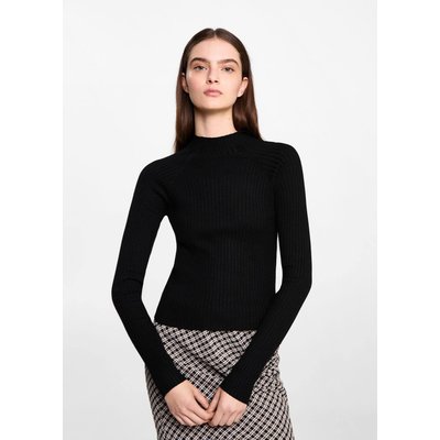 Pull-over à col montant en maille côtelée MANGO TEEN