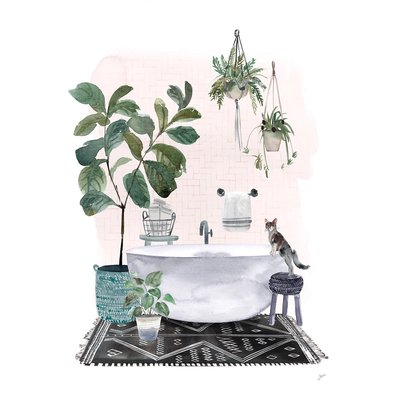 Tableau zen bain dans la cour HEXOA