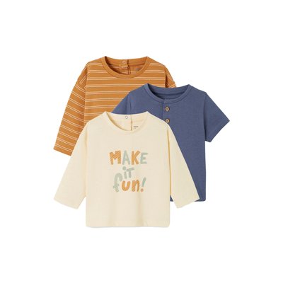 Lot 3 T-shirts Basics VERTBAUDET