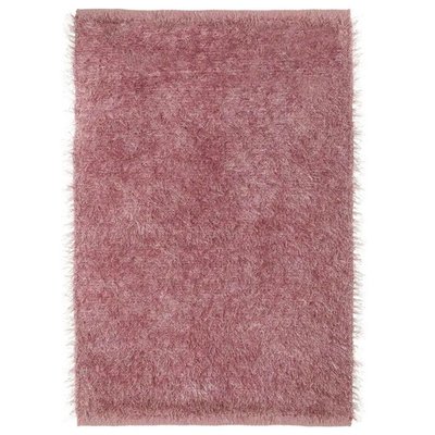 Tapis descente de lit shaggy vieux rose 50x80cm WADIGA