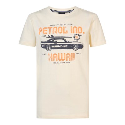 Logo Print Cotton T-Shirt with Short Sleeves PETROL INDUSTRIES