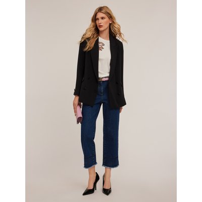 Jeans cropped kick flare in denim misto cotone, lavaggio dark blue MOTIVI