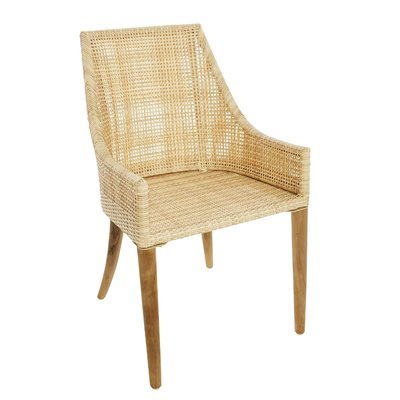 Fauteuil de table tressé en résine SAO PAULO KOK