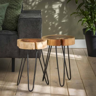 Table d'appoint tronc d'arbre acacia CANADA PIER IMPORT