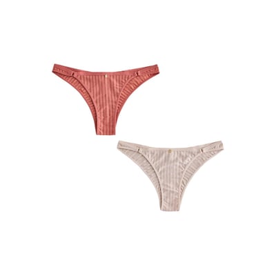 Culotte rayée en microfibre, lot de 2 NEXT