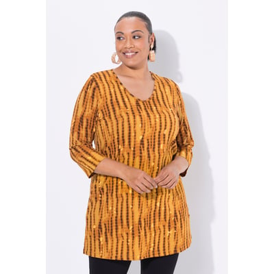 T-shirt long, manches 3/4 et décolleté en V ULLA POPKEN