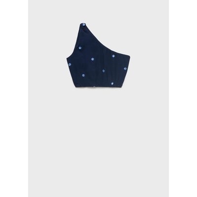 Top asymétrique empiècement brodé MANGO TEEN