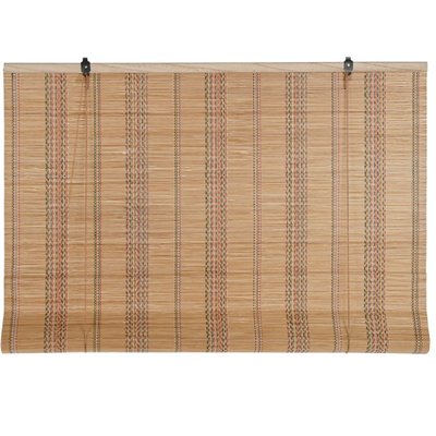 Store enrouleur intérieur en bambou et fils multicolores 90x2x175cm WADIGA