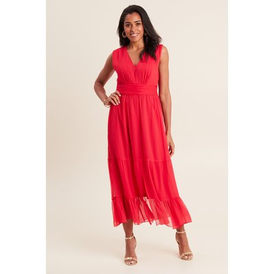 Robe longue évasée volants BREAL