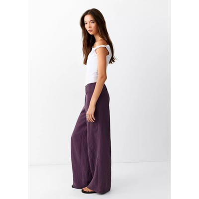 Pantalon low waist texturé MANGO TEEN