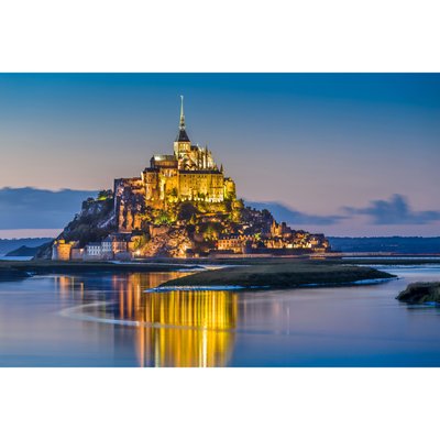 Tableau Sur Toile Crépuscule Mont St-michel CEANOTHE