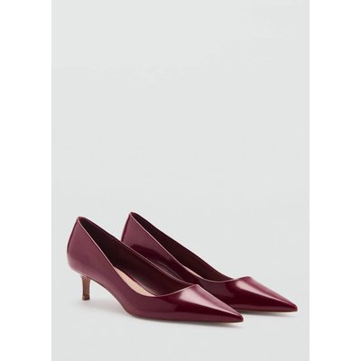 Chaussures kitten pointues effet verni MANGO