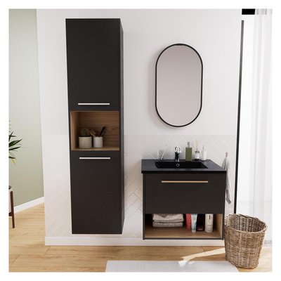 Meuble simple vasque+rob+miroir+colonne NIKA MOB IN