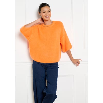 Pull premium en mohair manches 3/4 LOLALIZA