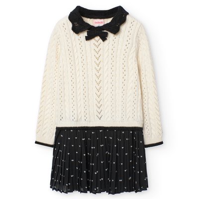 Robe combinée avec pull et jupe plissée BOBOLI