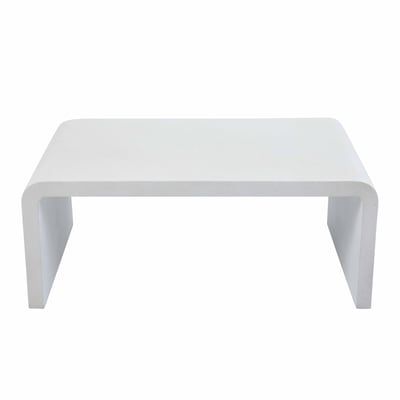Table basse effet béton lisse rectangulaire 100x60x40 cm, RHODES OVIALA
