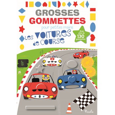 Grosses gommettes les voitures de course PICCOLIA EDITIONS